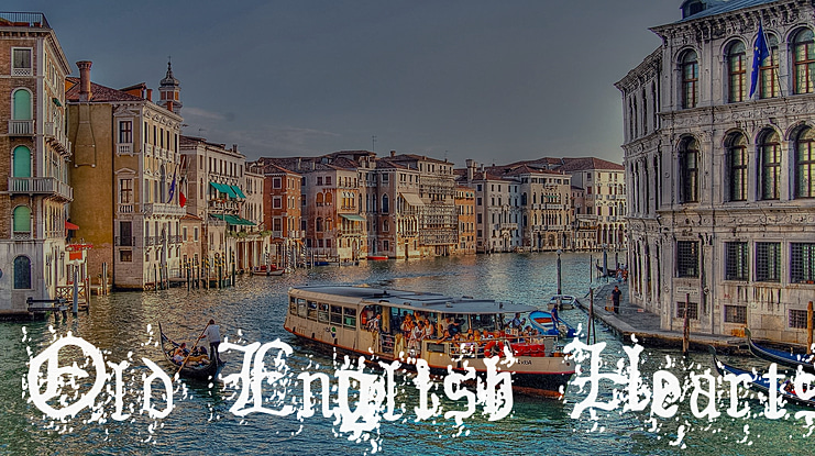 Old English Hearts Font