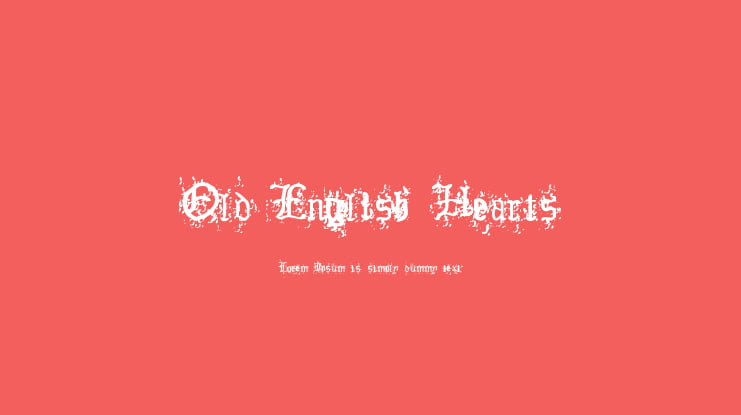 Old English Hearts Font