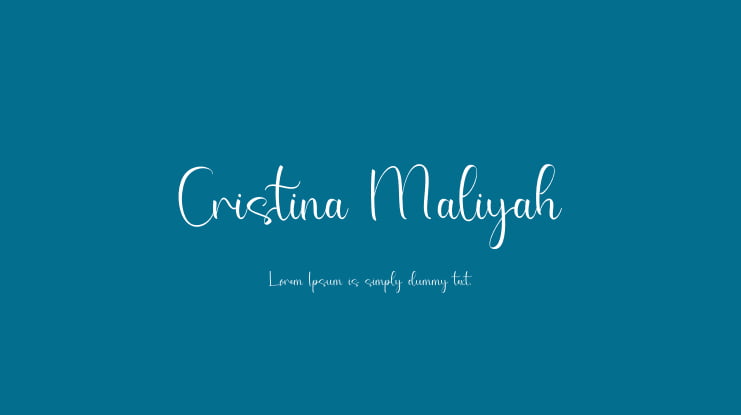 Cristina Maliyah Font