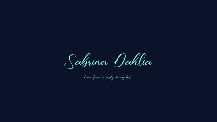 Sabrina Dahlia Font