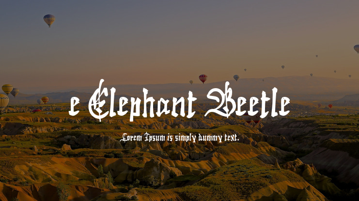 e Elephant Beetle Font