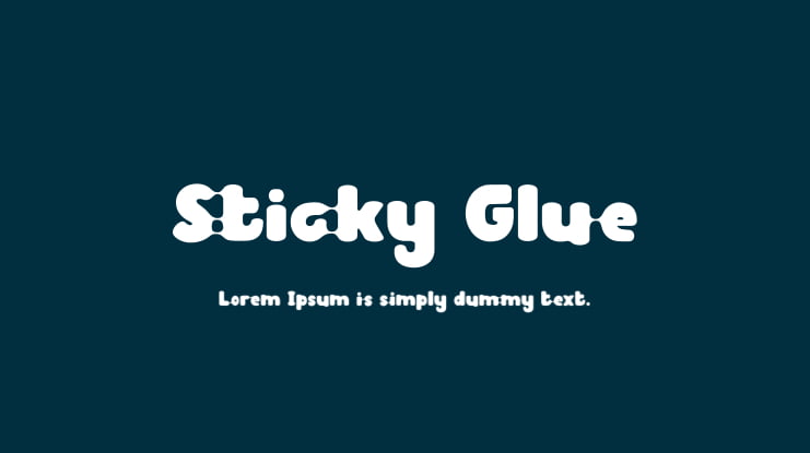 Sticky Glue Font