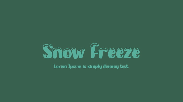 Snow Freeze Font