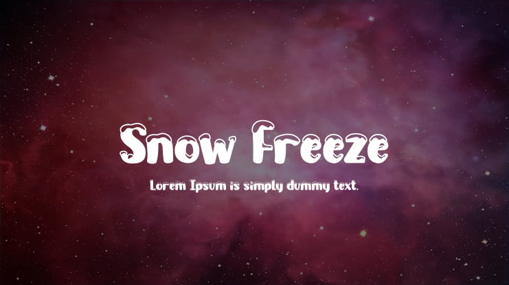 Snow Freeze Font