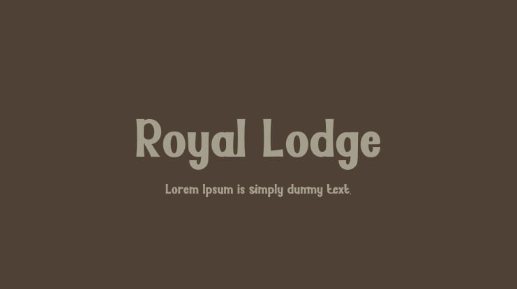 Royal Lodge Font