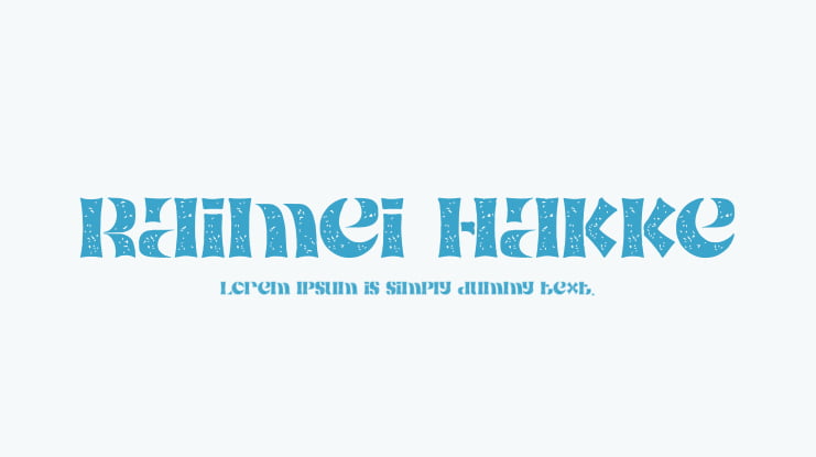 Raimei Hakke Font