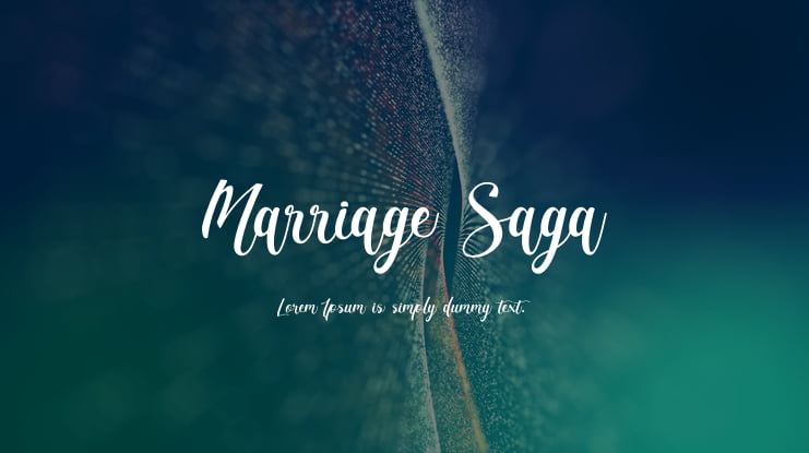 Marriage Saga Font
