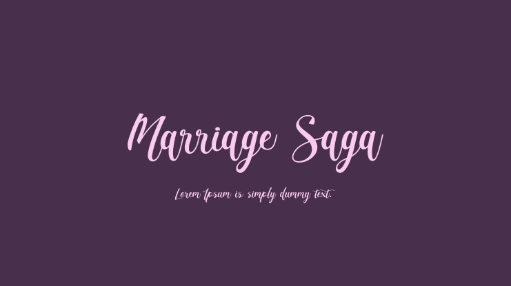 Marriage Saga Font