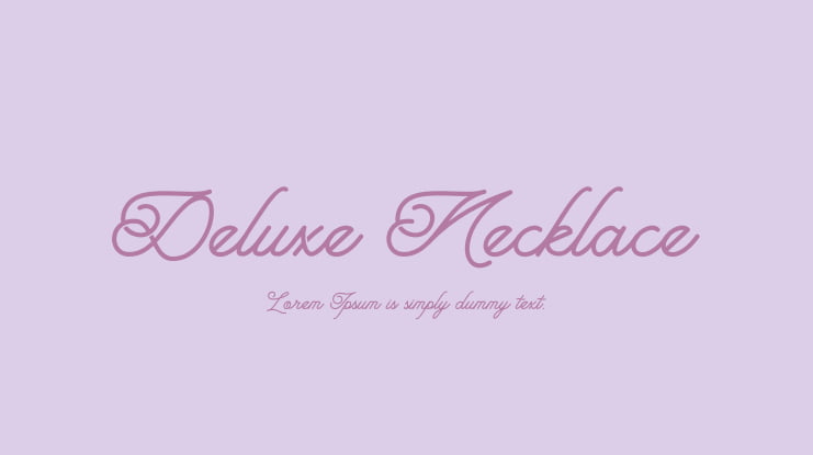 Deluxe Necklace Font