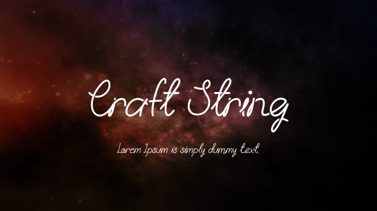 Craft String Font