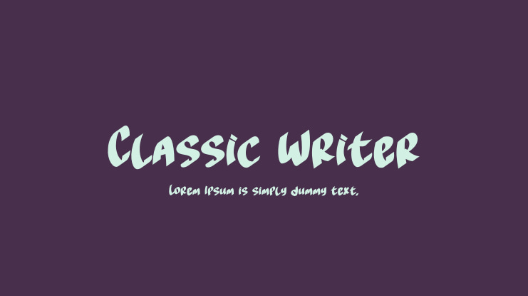 Classic Writer Font