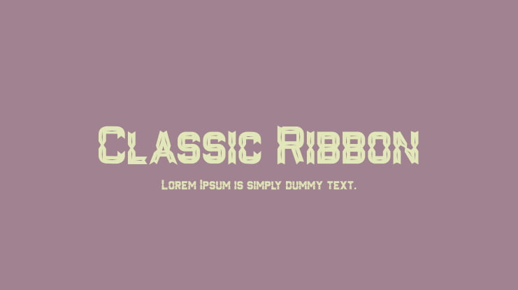 Classic Ribbon Font