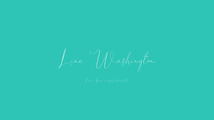 Line Washington Font