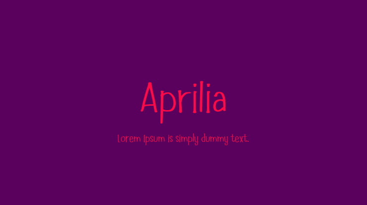 Aprilia Font