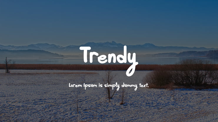 Trendy Font