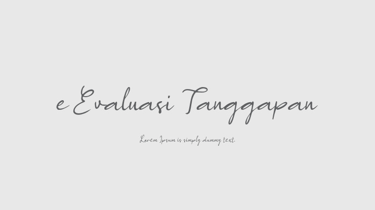 e Evaluasi Tanggapan Font