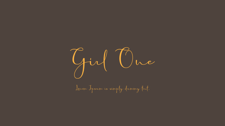 Girl One Font
