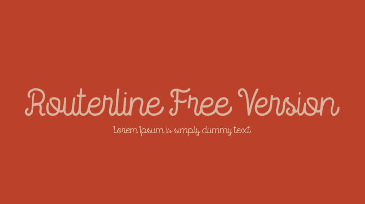 Routerline Free Version Font