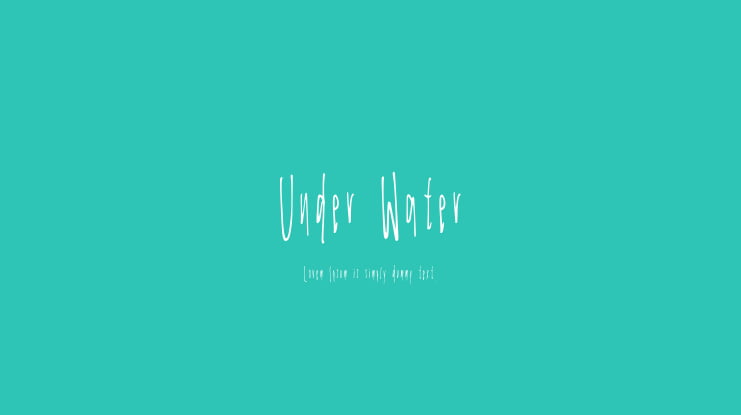 Under Water Font