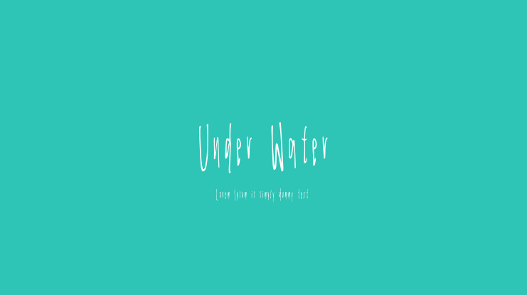 Under Water Font