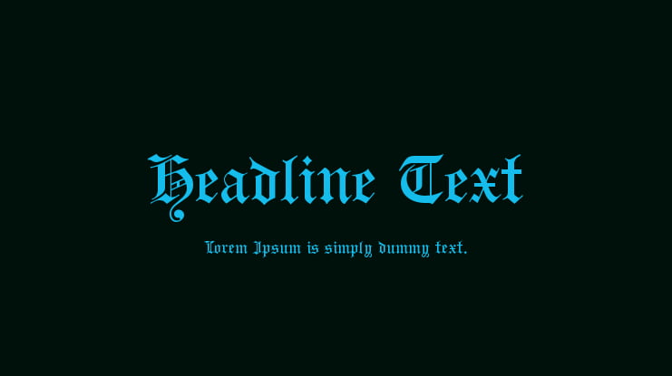 Headline Text Font
