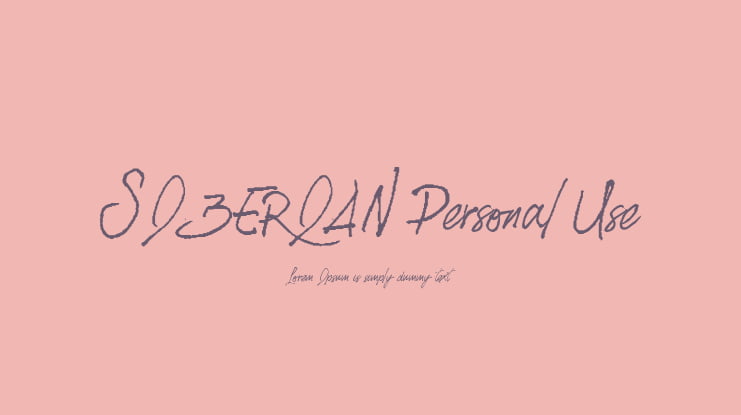 SIBERIAN Personal Use Font