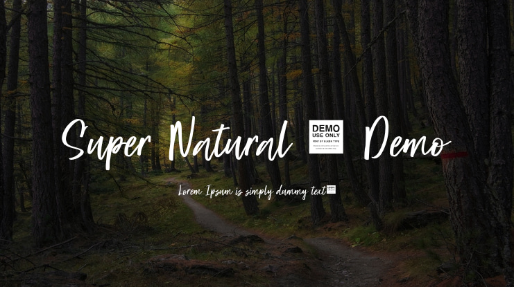 Super Natural - Demo Font
