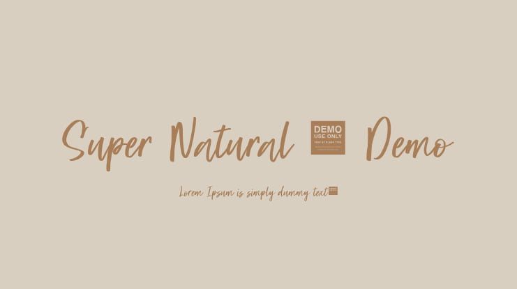Super Natural - Demo Font