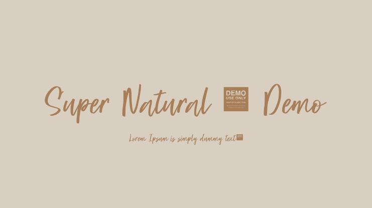 Super Natural - Demo Font