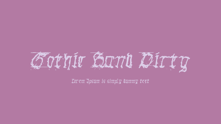 Gothic Hand Dirty Font Family
