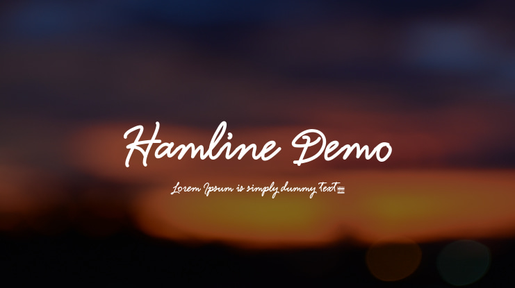 Hamline Demo Font