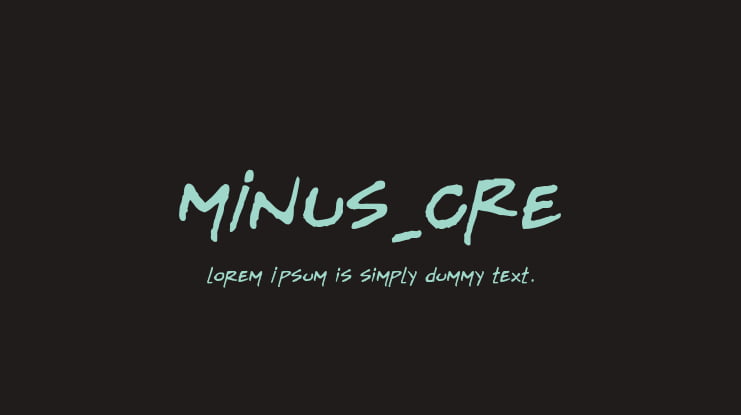 MINUS_CRE Font