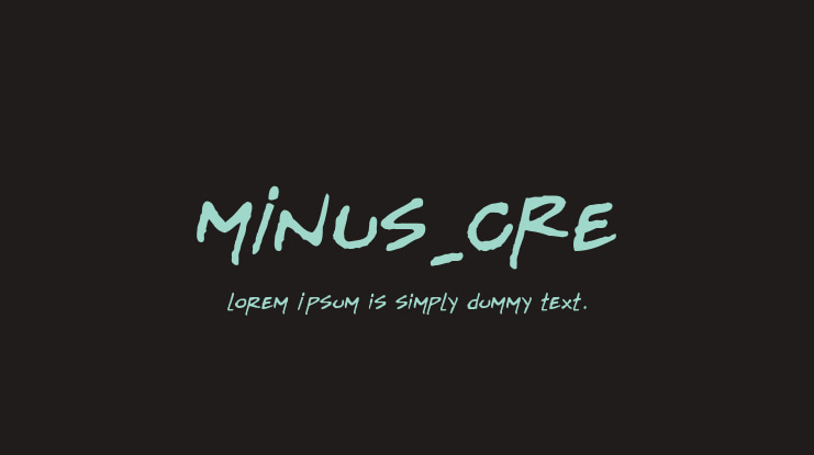 MINUS_CRE Font