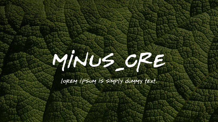MINUS_CRE Font