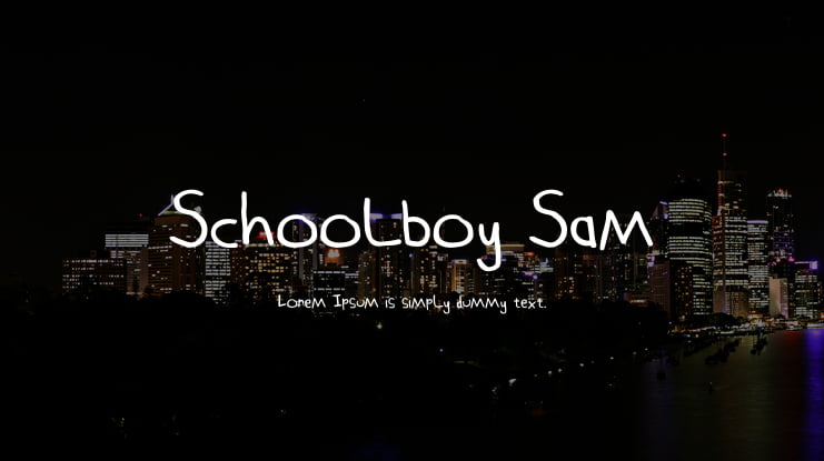 Schoolboy Sam Font