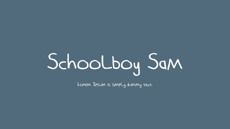 Schoolboy Sam Font