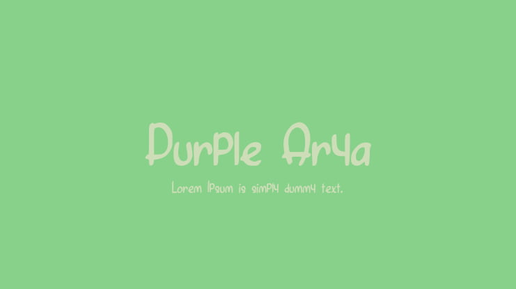 Purple_Arya Font