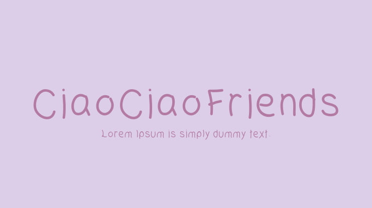CiaoCiaoFriends Font