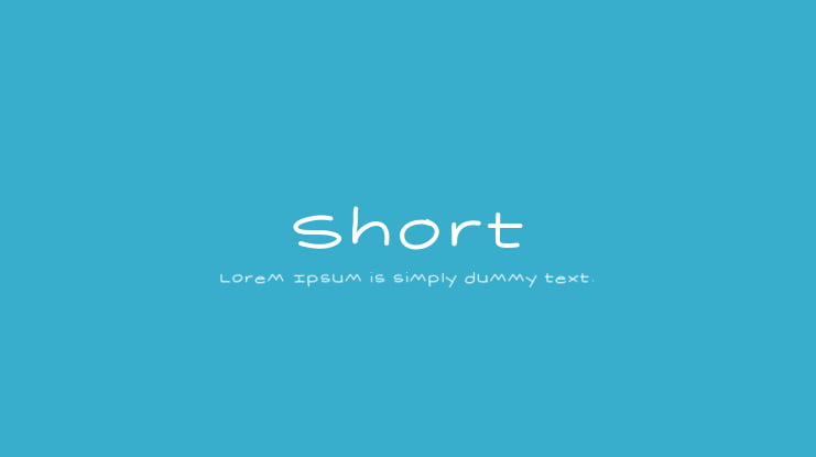 Short Font