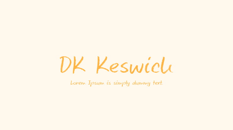 DK Keswick Font