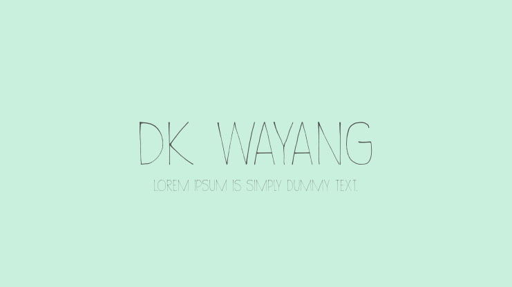 DK Wayang Font