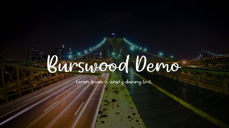 Burswood Demo Font