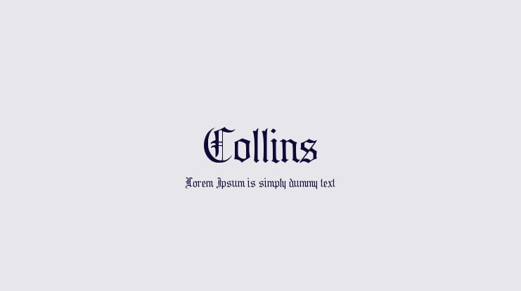 Collins Font