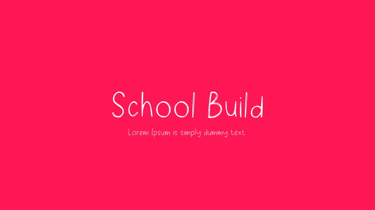 School Build Font