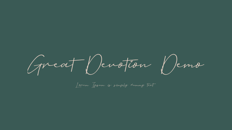 Great Devotion Demo Font
