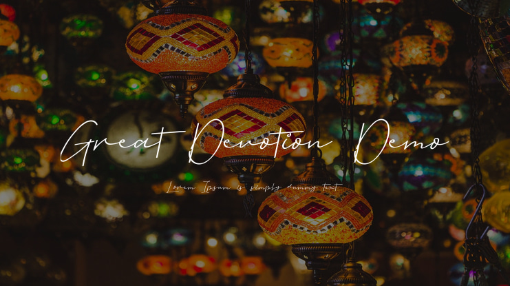 Great Devotion Demo Font