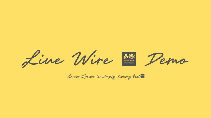 Live Wire - Demo Font