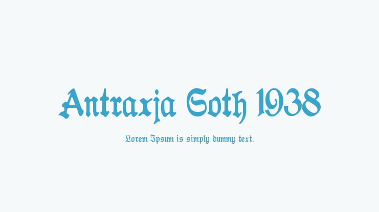 Antraxja Goth 1938 Font Family