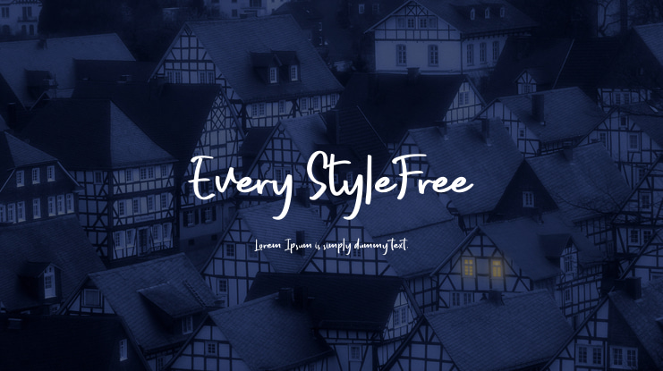 Every StyleFree Font