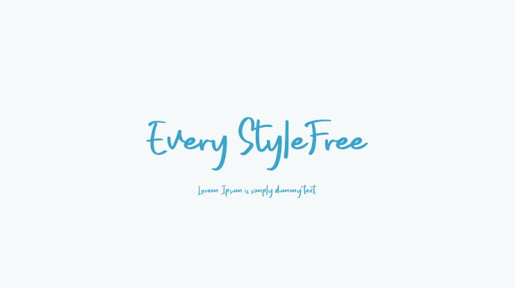 Every StyleFree Font